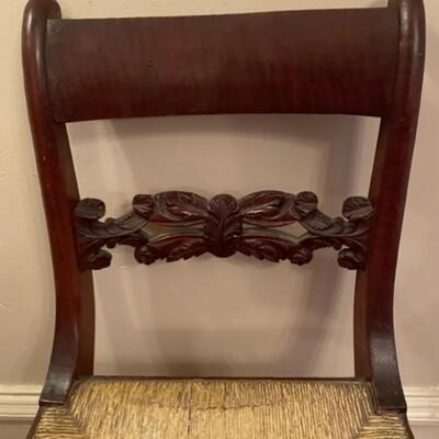 Set of Four Dining Chairs Two Tone Wood Stained Finish - JB11261