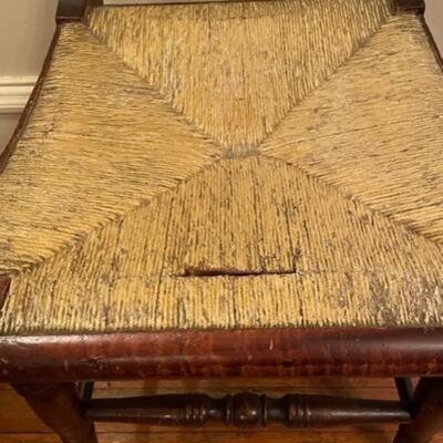 Set of Four Dining Chairs Two Tone Wood Stained Finish - JB11261