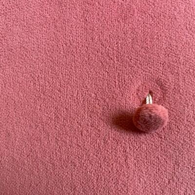 Wingback Sleep Chair In Pink Velvet With Dark Wood Stained Legs - JB11188