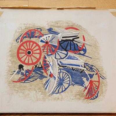 Lot 4: Original Artwork 'Wagon Wheels'