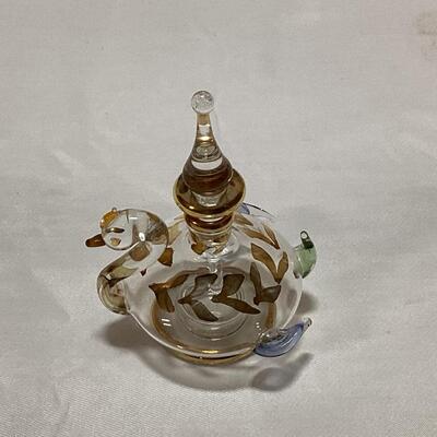 glass perfume decanter- swan