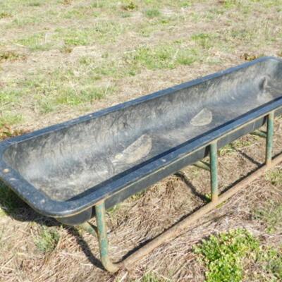 Set of 2  Feeder Troughs 10ft in Metal Tube Frame Choice 2