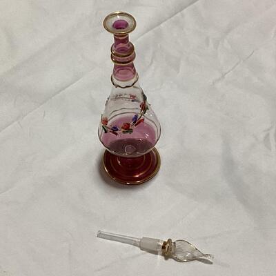 glass perfume decanter- pink