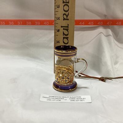 glass 3" beer stein