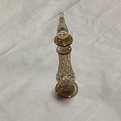 glass perfume decanter- gold