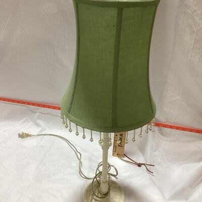lamp-white with green shade