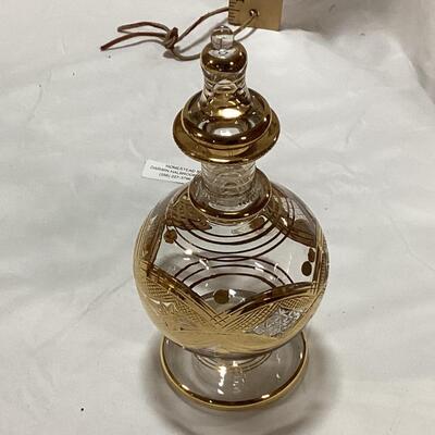 glass perfume decanter-gold