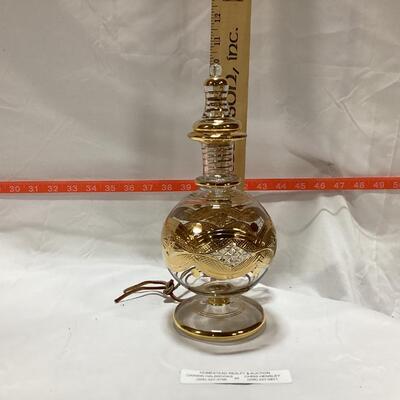 glass perfume decanter-gold