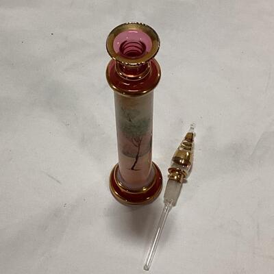 glass perfume decanter-painted
