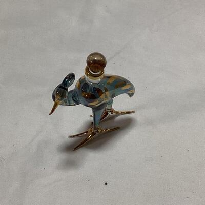 glass perfume decanter- stork