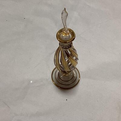 glass perfume decanter-gold