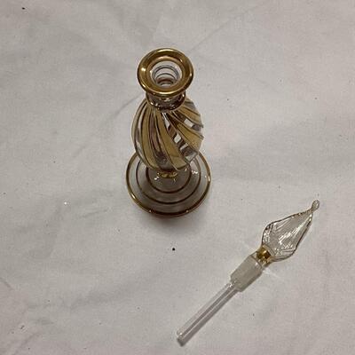 glass perfume decanter-gold