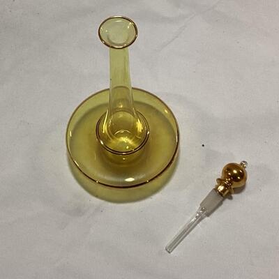 glass perfume decanter-yellow