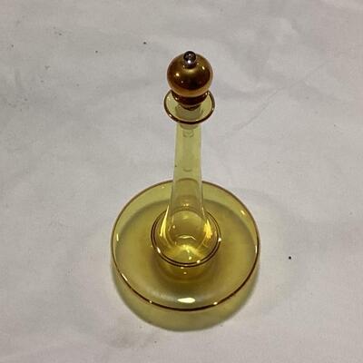 glass perfume decanter-yellow