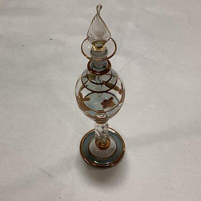 glass perfume decanter-green