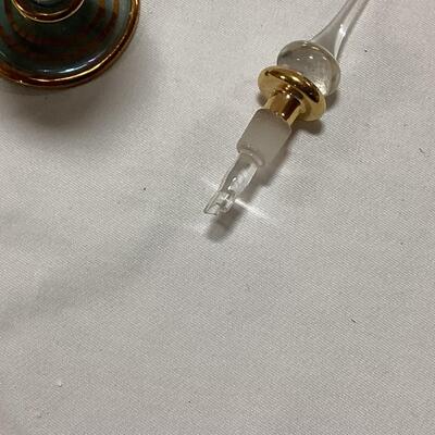 glass perfume decanter-green