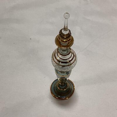 glass perfume decanter-green