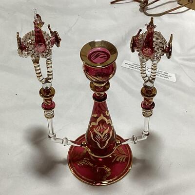 glass perfume decanter-deluxe peacock