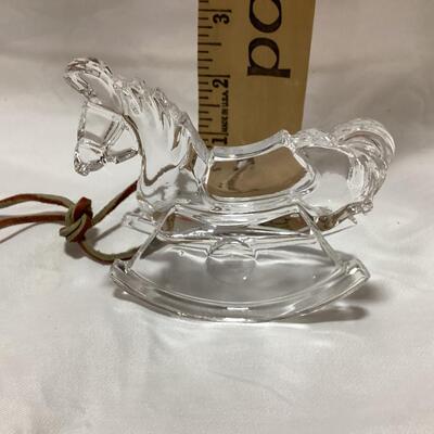 glass rocking horse
