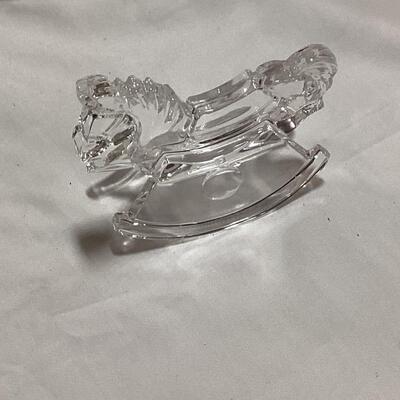 glass rocking horse