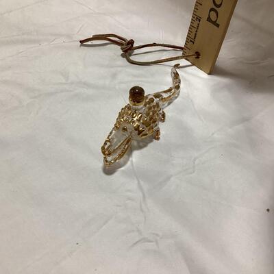 glass perfume decanter-alligator