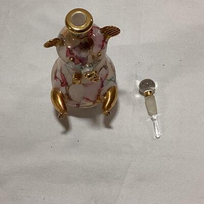 glass perfume decanter- pig