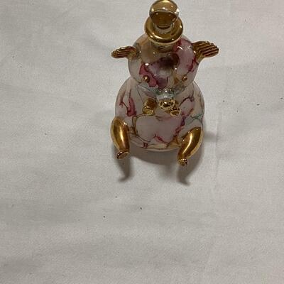 glass perfume decanter- pig