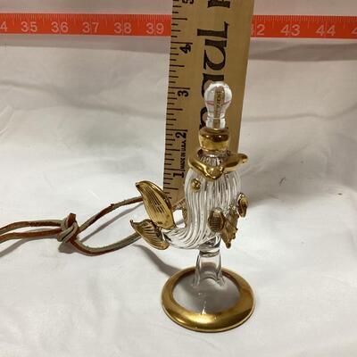 glass perfume decanter-fish