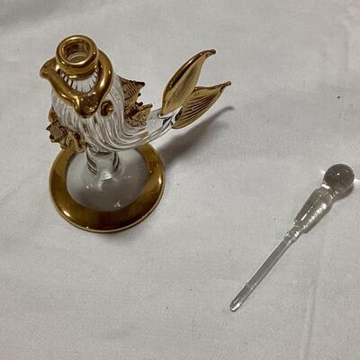 glass perfume decanter-fish