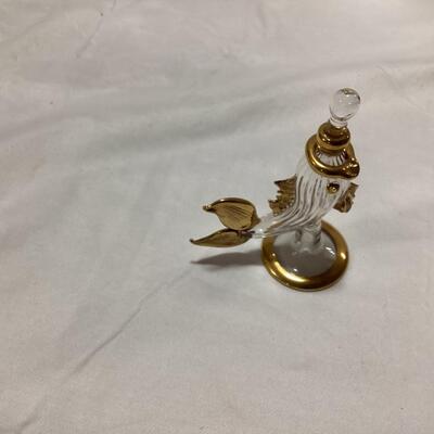 glass perfume decanter-fish