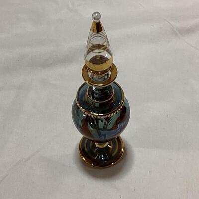 glass perfume decanter-blue