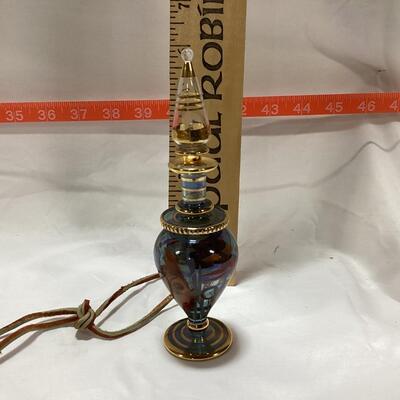 glass perfume decanter-blue