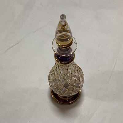glass perfume decanter-gold