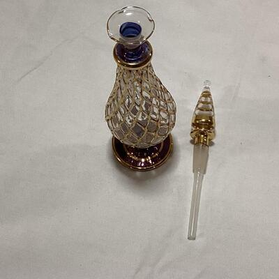 glass perfume decanter-gold