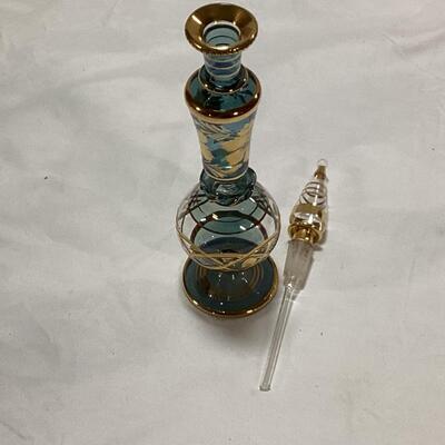 glass perfume decanter-blue