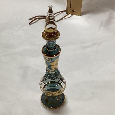 glass perfume decanter-blue