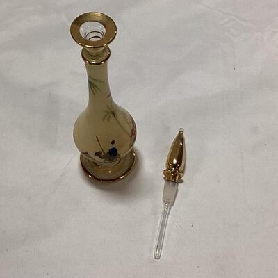 glass perfume decanter-painted scene