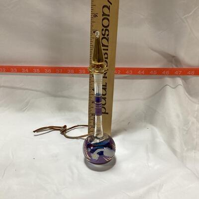 glass perfume decanter-blue