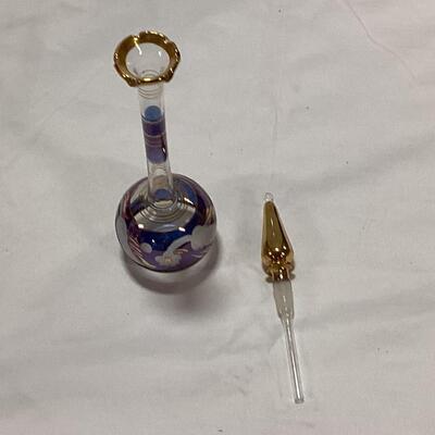 glass perfume decanter-blue