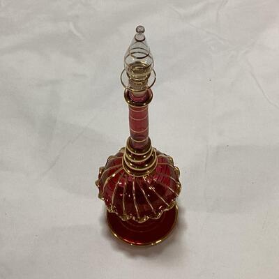 glass perfume decanter-red