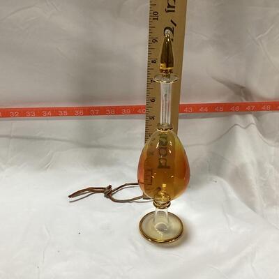 glass perfume decanter-yellow