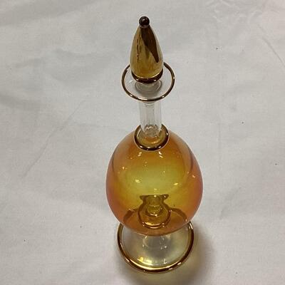 glass perfume decanter-yellow