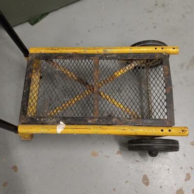 LOT 62A SMALL CART AND STEP LADDERS