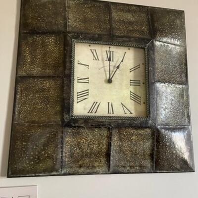 Home DÃ©cor Square Tin Wall Clock 23" x23" - PY11659