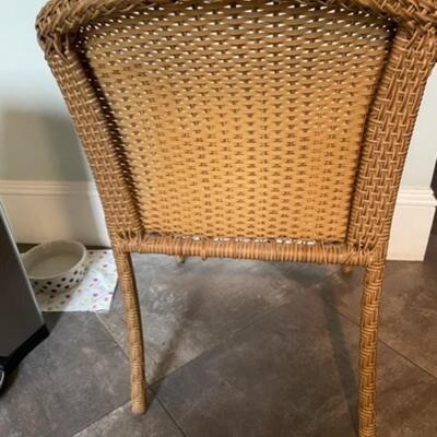 Set Four Indoor / Outdoor Wicker Like Woven Arm Chairs - PY11670