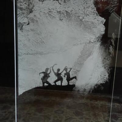 Dancing Man Print 20" x 24" Dark Framed Wall Art - PY11668
