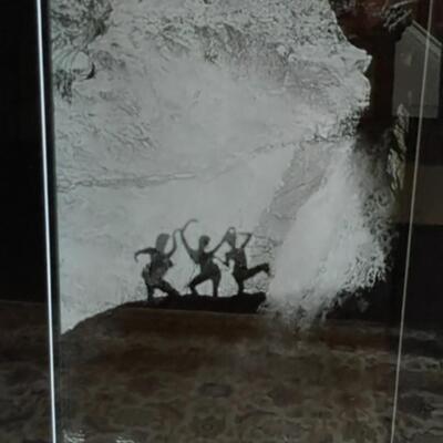 Dancing Man Print 20" x 24" Dark Framed Wall Art - PY11668