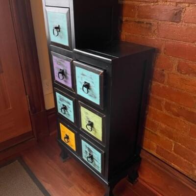 Multi Colored Distressed Seven Drawered Cabinet / Chest of Drawers - PY11666