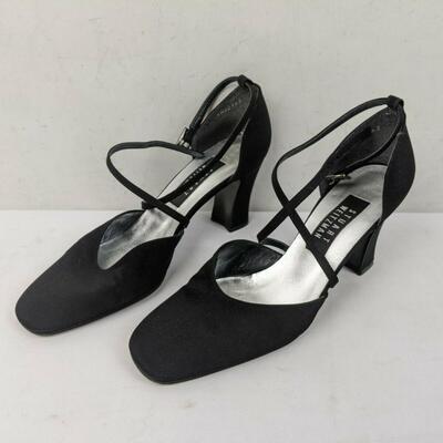Stuart Weitzman Black Heels, Women's Size 8.5 Medium