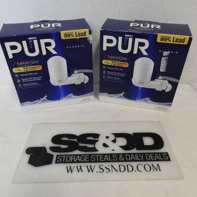 2 PUR Chemical & Physical Faucet Mount Water Filtration System - Opne Box, New